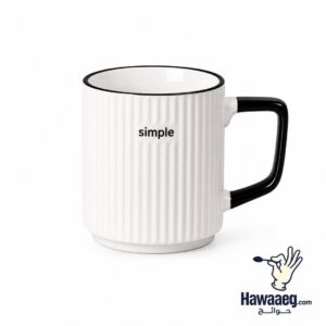 مج سراميك مكتوب عليه Simple