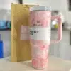 Tie Dye Pink Thermos Cup