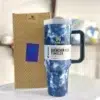 Dark blue Tie Dye Thermos Cup
