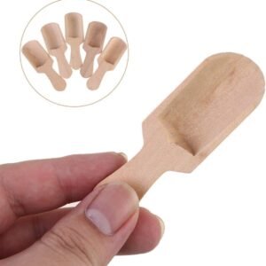 مغارف توابل خشبية صغيرة – 6 قطع