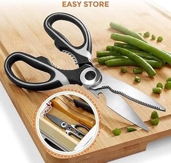 مقص سمك وفراخ بجراب ستانلس ستيل - الصورة 3