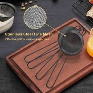 طقم مصافي شبكية من الفولاذ المقاوم للصدأ 3 قطع