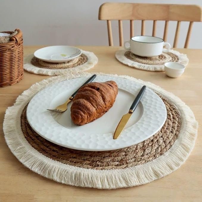 قطعة ديكور خوص منسوجة يدوياً - الصورة 2