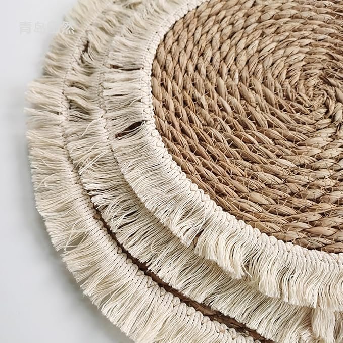 قطعة ديكور خوص منسوجة يدوياً - الصورة 6