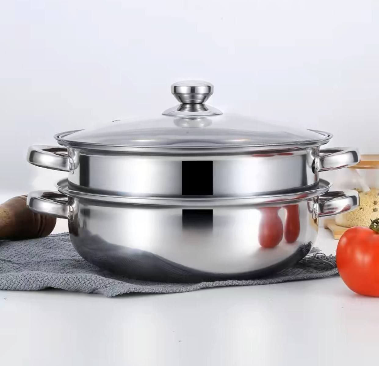 حلةطهي بخار طابقين - الصورة 2