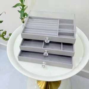 منظم الإكسسوارات الانيق الشفاف