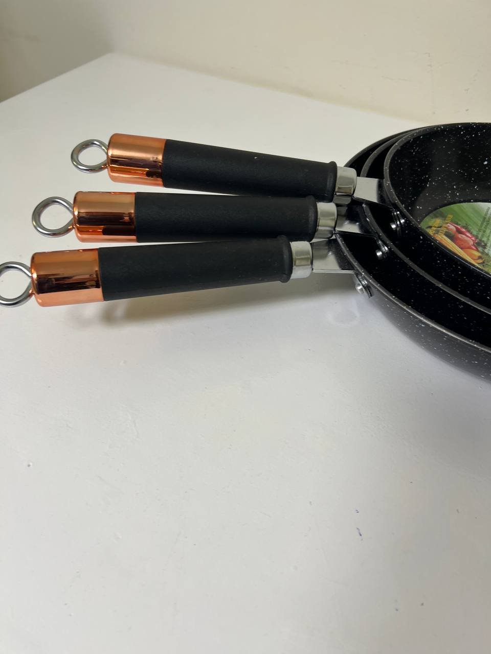 مقلاة جرانيت عميقة متعددة الأحجام بمقابض عازلة للحرارة - الصورة 6