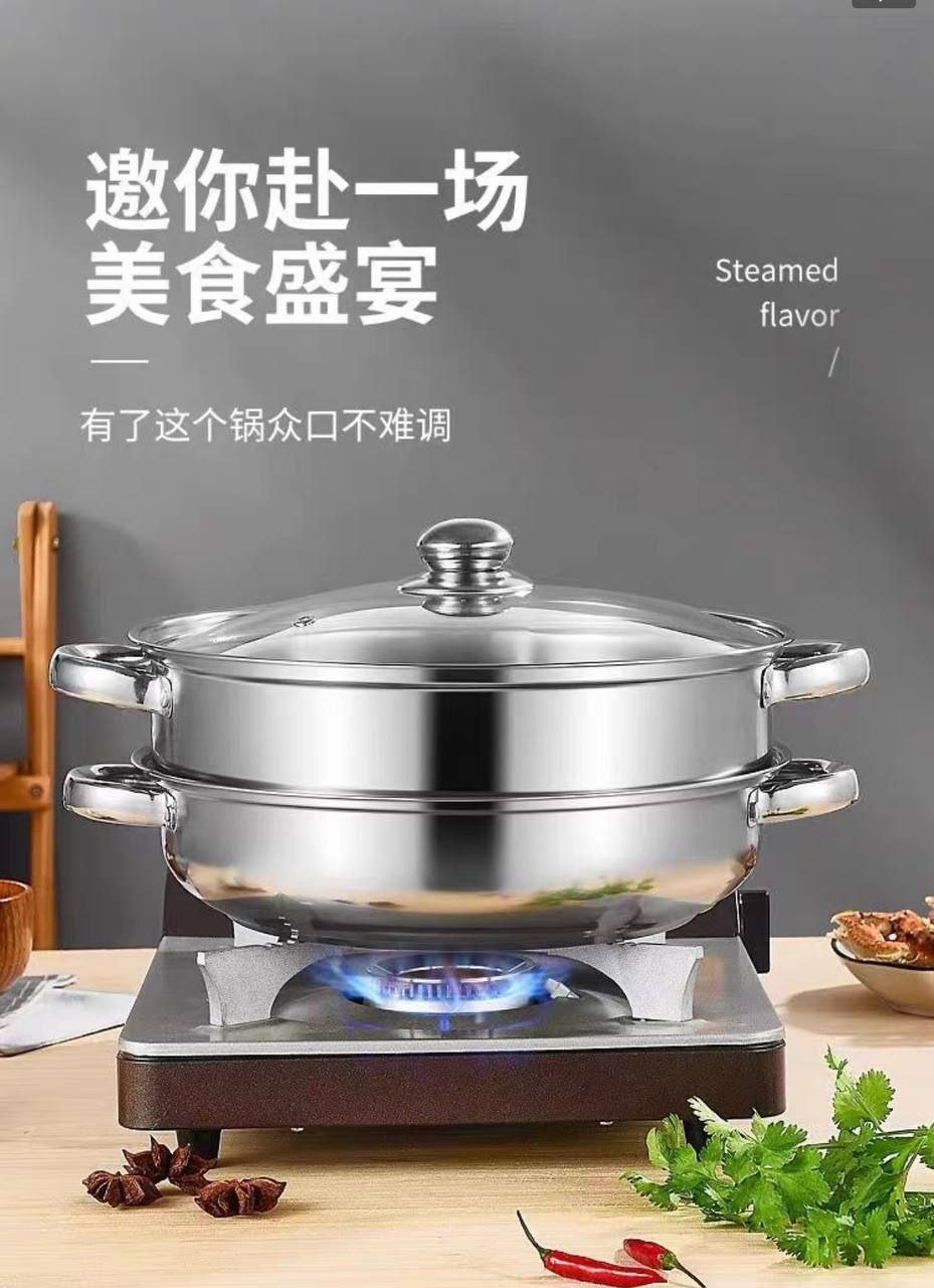 حلةطهي بخار طابقين - الصورة 5