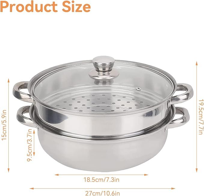 حلةطهي بخار طابقين - الصورة 12