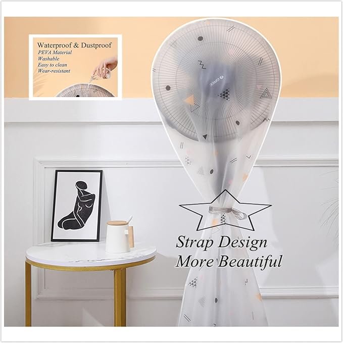 غطاء مروحة قماشي مزخرف للحماية من الغبار - الصورة 9