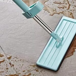 ممسحة أرضيات مسطحة بعصا معدنية دوران 360 درجة