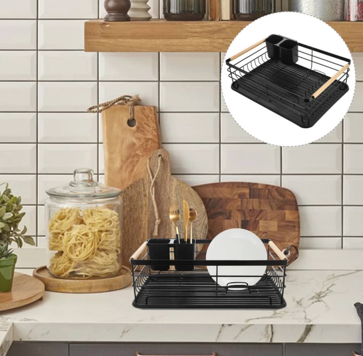 مطبقية معدنية أنيقة بمقابض خشبية - الصورة 4