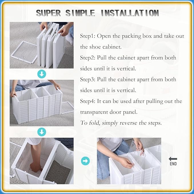 منظّم الأحذية التركيب والطي - الصورة 4