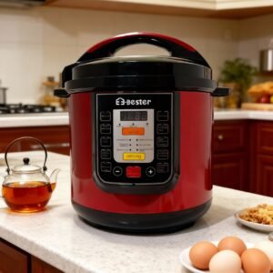 حلة ضغط كهربائية من Bester سعة 6.5 لتر وقوة 1200 واط