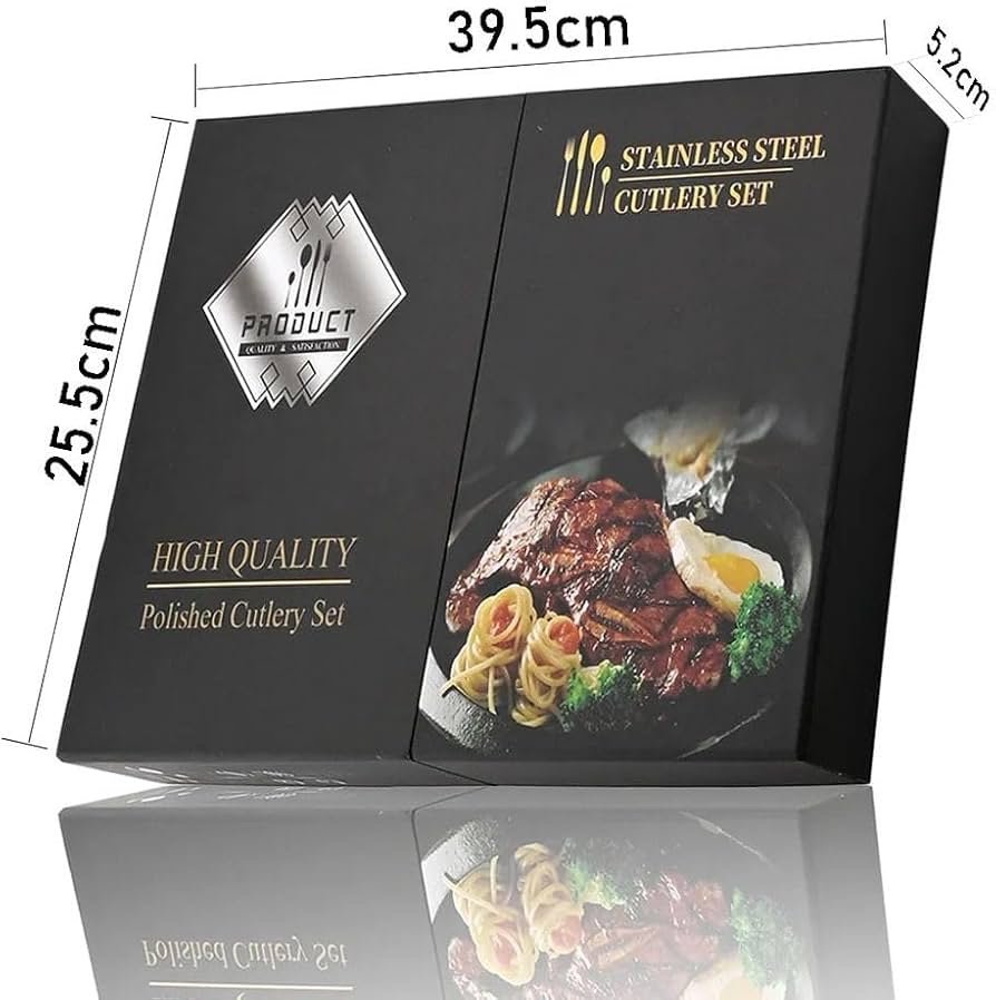 طقم معالق وشوك وسكاكين جولد 24 قطعة - الصورة 3