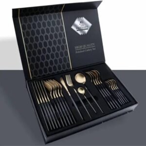 طقم معالق وشوك وسكاكين جولد 24 قطعة