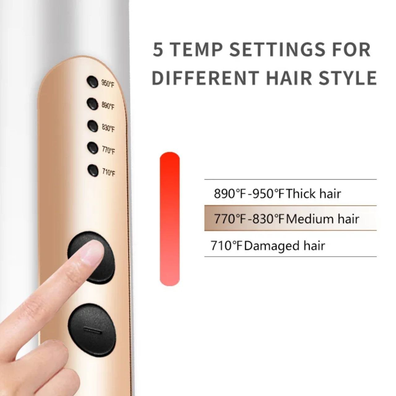 فرشاة فرد الشعر من Sokany – موديل SK-1008 – 45 وات – درجة حرارة قصوى 950°F – بخمس مستويات حرارة - الصورة 4