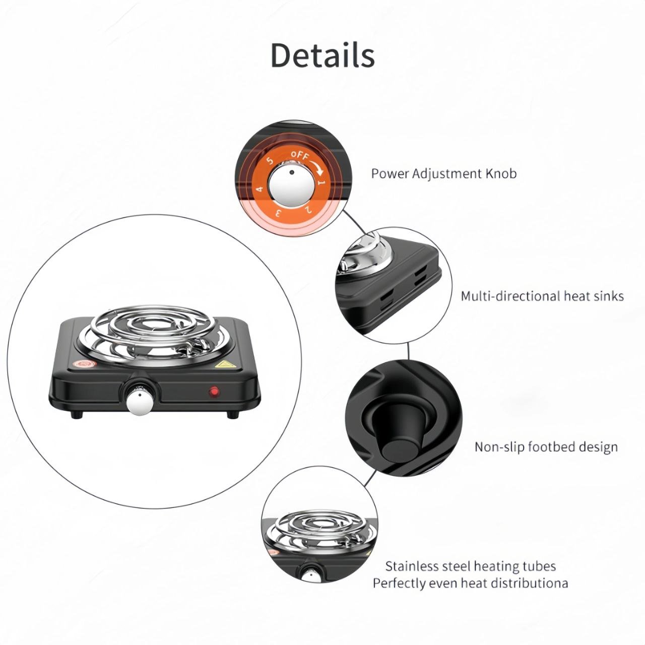 بوتجاز كهربائي مفرد 1000 واط من Bester - الصورة 4