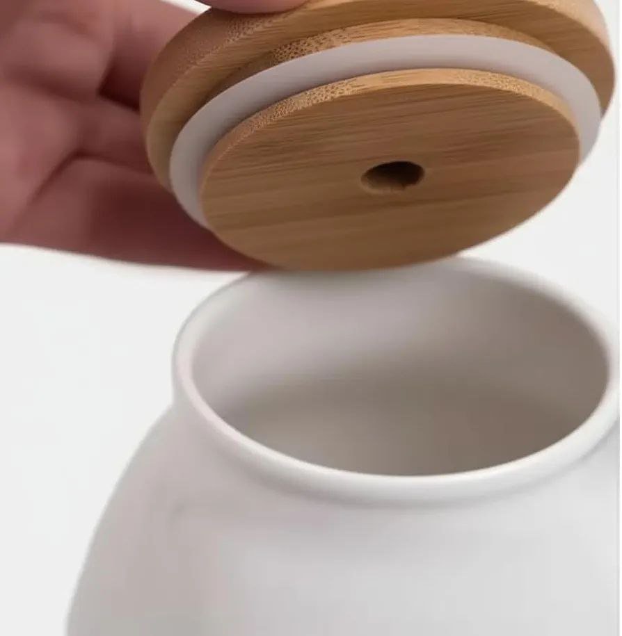 طقم برطمانات كوفي – شوجر – تي من البورسلين مع ستاند معدني أنيق - الصورة 5