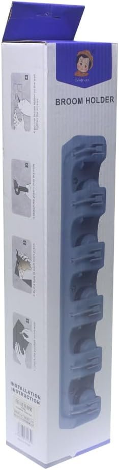 حامل منظم أدوات التنظيف والمقشات 5 خانات - الصورة 3