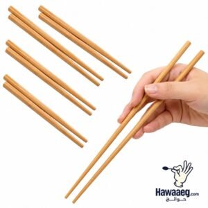 عيدان طعام خشب خيزران طبيعي ١٠ أزواج