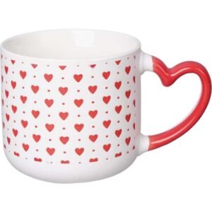 مج قلوب بيد قلب أحمر