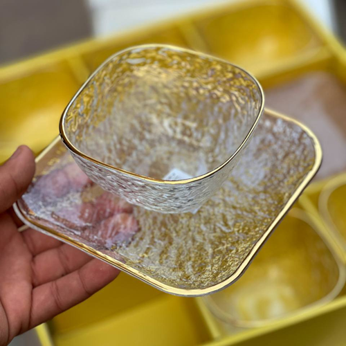 طقم خشاف كريستال فريم جولد ( المنتج المستورد ) - الصورة 2