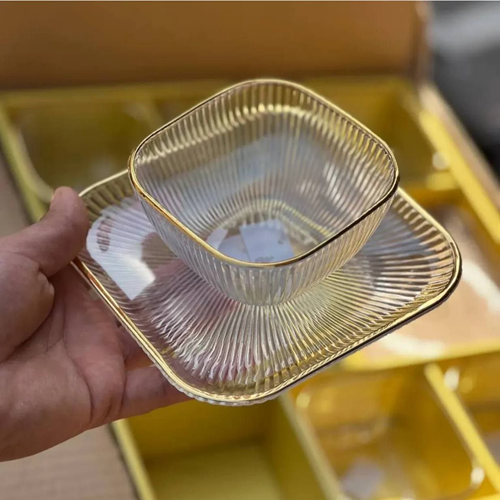 طقم خشاف كريستال فريم جولد ( المنتج المستورد ) - الصورة 7