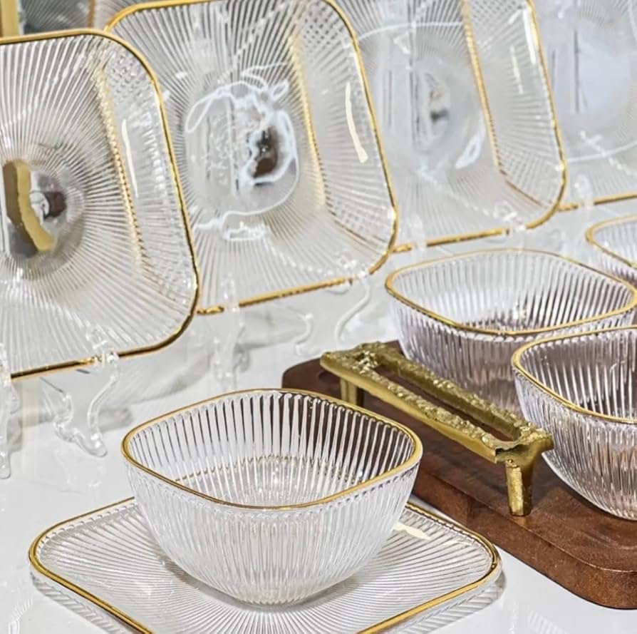 طقم خشاف كريستال فريم جولد ( المنتج المستورد ) - الصورة 4