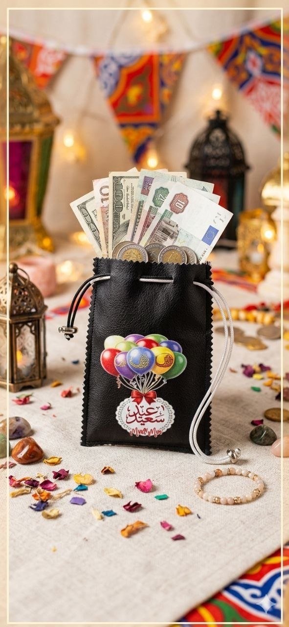 دستة أكياس العيدية ١٢ قطعة جلد مستورد - الصورة 3