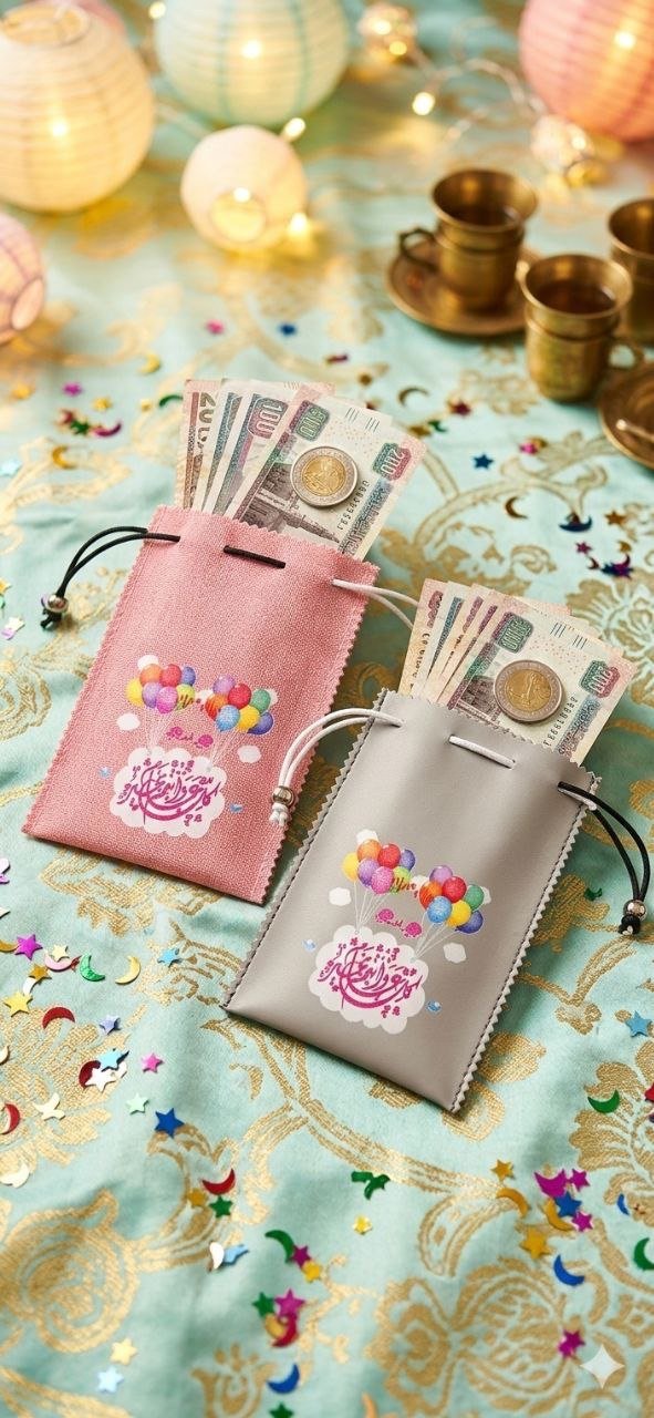 دستة أكياس العيدية ١٢ قطعة جلد مستورد - الصورة 6