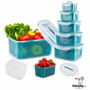 طقم علب تخزين خضار وفواكه - 5 قطع | Fridge Organizer