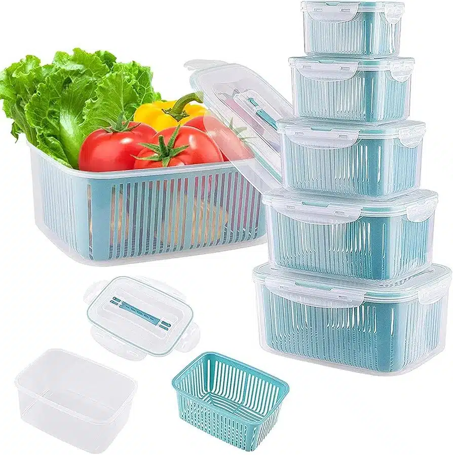 طقم علب تخزين خضار وفواكه - 5 قطع | Fridge Organizer - الصورة 5