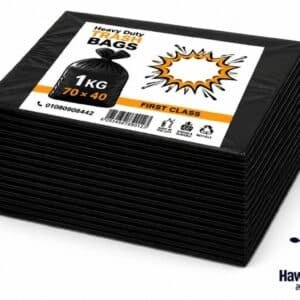 فيرست كلاس أكياس قمامة ثقيلة، أسود، 40×70 سم 1KG