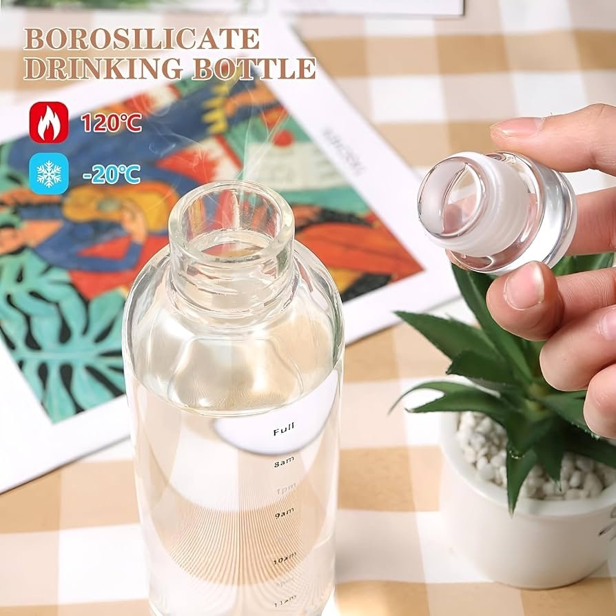 زجاجة مياة شفافة بغطاء محكم الغلق - الصورة 4