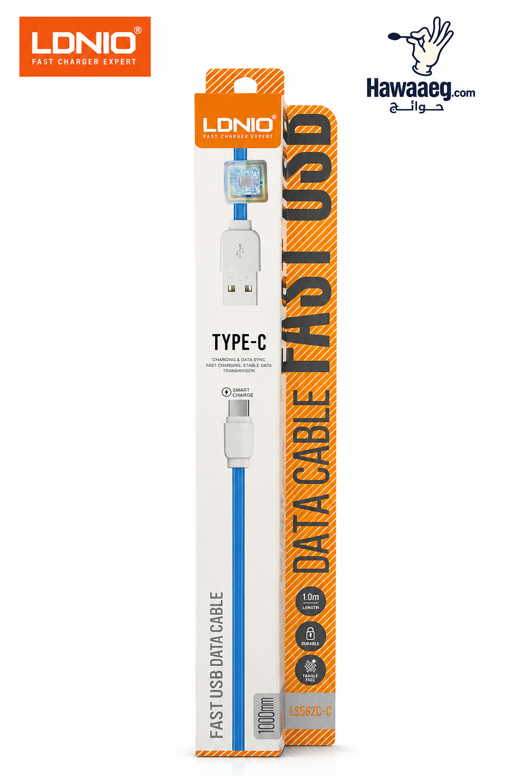 LDNIO كابل شحن USB إلى Type-C من ليدنيو (XS-07C) بطول 1 متر - الصورة 2