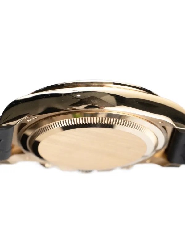 ساعه تعمل بعدادات بلون دهبى وسير اسود من المطاط - ( ميرور أوريجنال )Rolex 116518LN Mirror - الصورة 6
