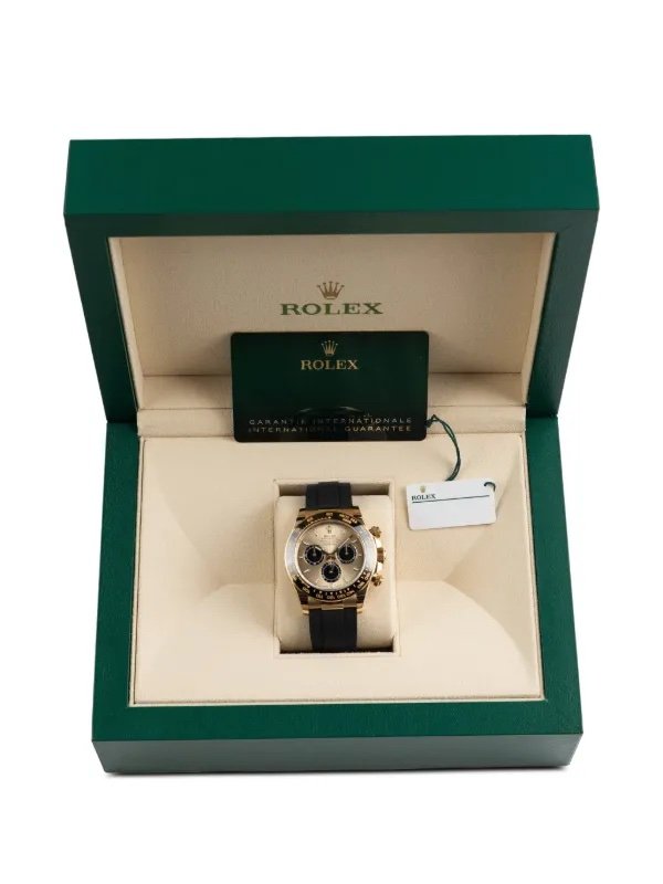 ساعه تعمل بعدادات بلون دهبى وسير اسود من المطاط - ( ميرور أوريجنال )Rolex 116518LN Mirror - الصورة 7