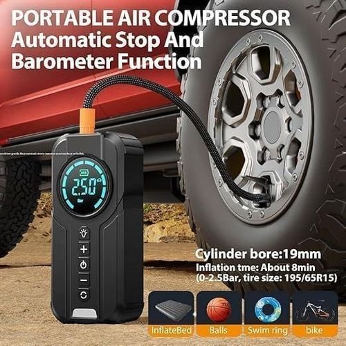 جهاز تشغيل بطارية السيارة مع كمبروسر هواء 3 في 1 ( jump starter ) - الصورة 2