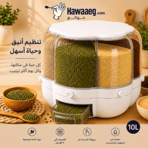 منظم بقوليات دوار 6 خانه 10 لتر مستورد