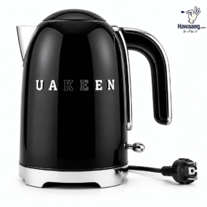 كاتيل اوكين لون أسود استانليس استيل UAKEEN ( المنتج المستورد )