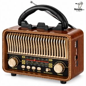 راديو انتيكا محمول R-158BT بلوتوث وUSB – FM/AM/SW